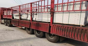 济南 白麻荔枝面外墙干挂，工厂装车日常