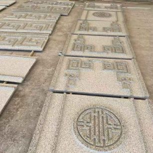 济南 白麻花岗岩外墙立面雕刻板