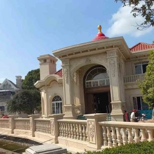 济南 黄金麻花岗岩欧式别墅