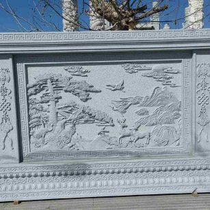 济南 芝麻白大型照壁，屏风，影壁