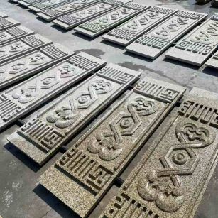 济南 黄金麻花岗岩外墙雕刻板