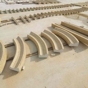 济南 黄金麻花岗岩别墅线条