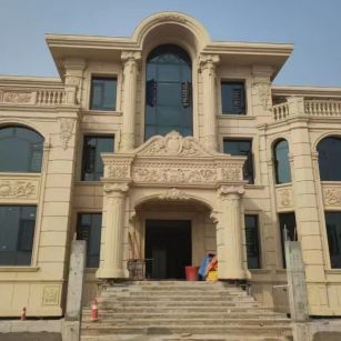 济南 黄金麻花岗岩别墅外墙干挂