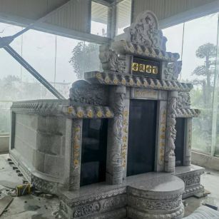 济南 芝麻白墓碑效果展示图