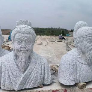 济南 白麻花岗岩石材人物立体雕刻