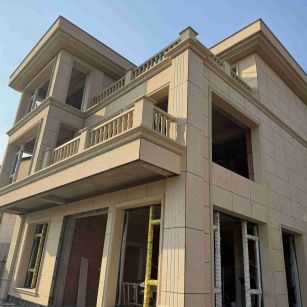 济南 黄金麻花岗岩石材荔枝面外墙干挂效果展示