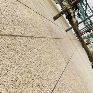 济南 黄金麻花岗岩荔枝面外墙干挂石材效果示例