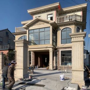 济南 黄金麻花岗岩荔枝面别墅外墙干挂私家专属