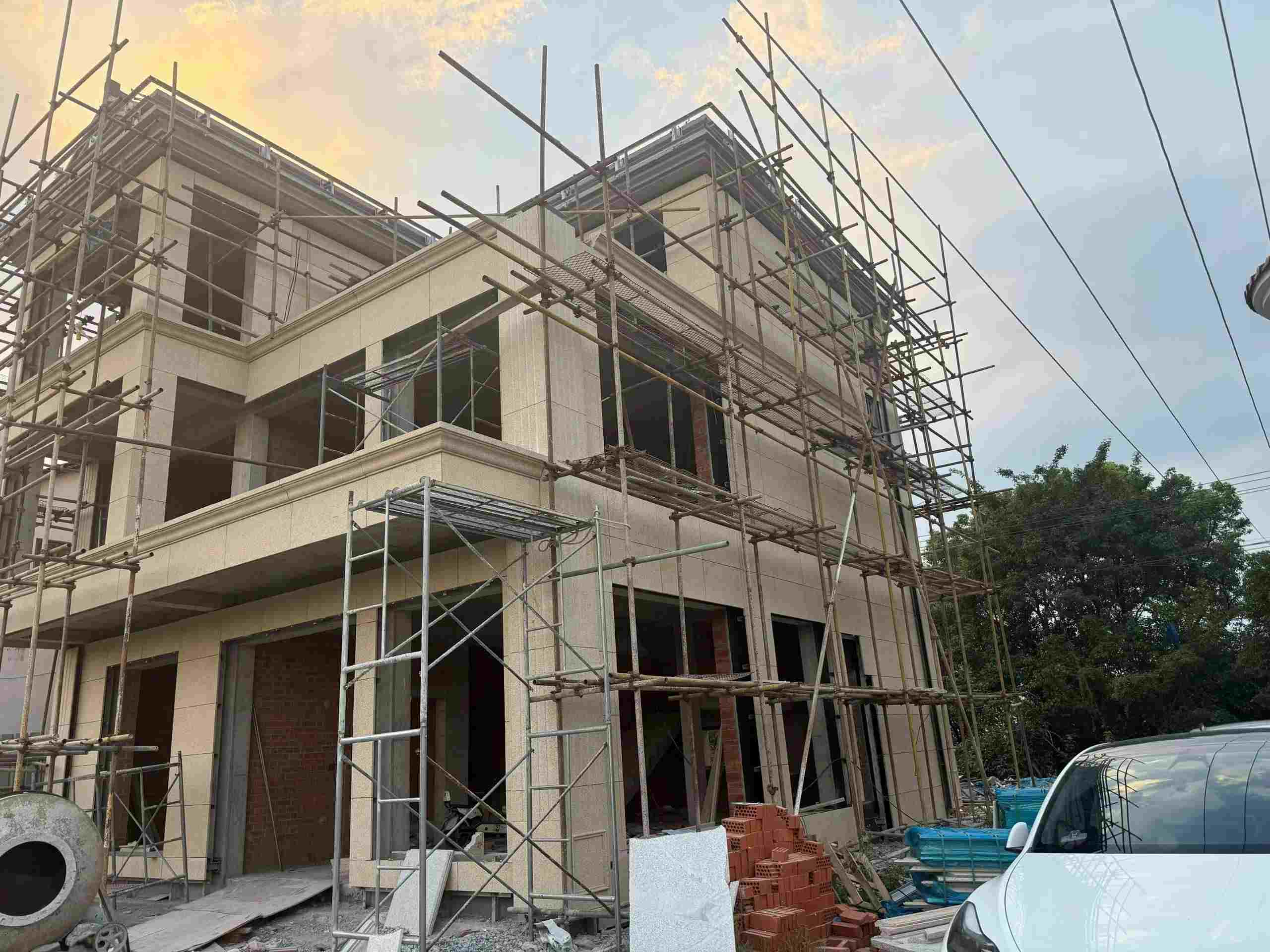 济南 黄金麻荔枝面花岗岩外墙干挂