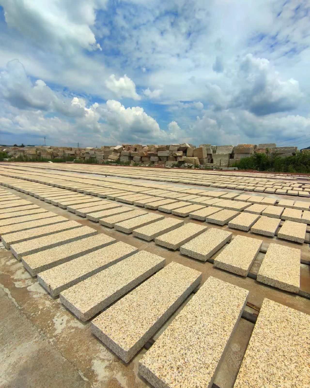 济南 黄金麻花岗岩荔枝面地铺石防护中