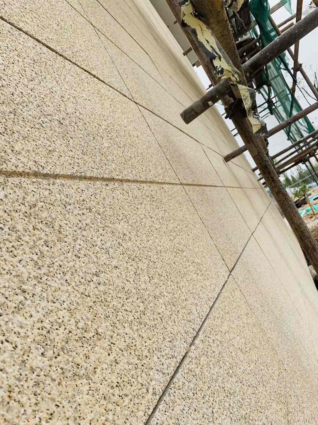 济南 黄金麻花岗岩荔枝面外墙干挂石材效果示例