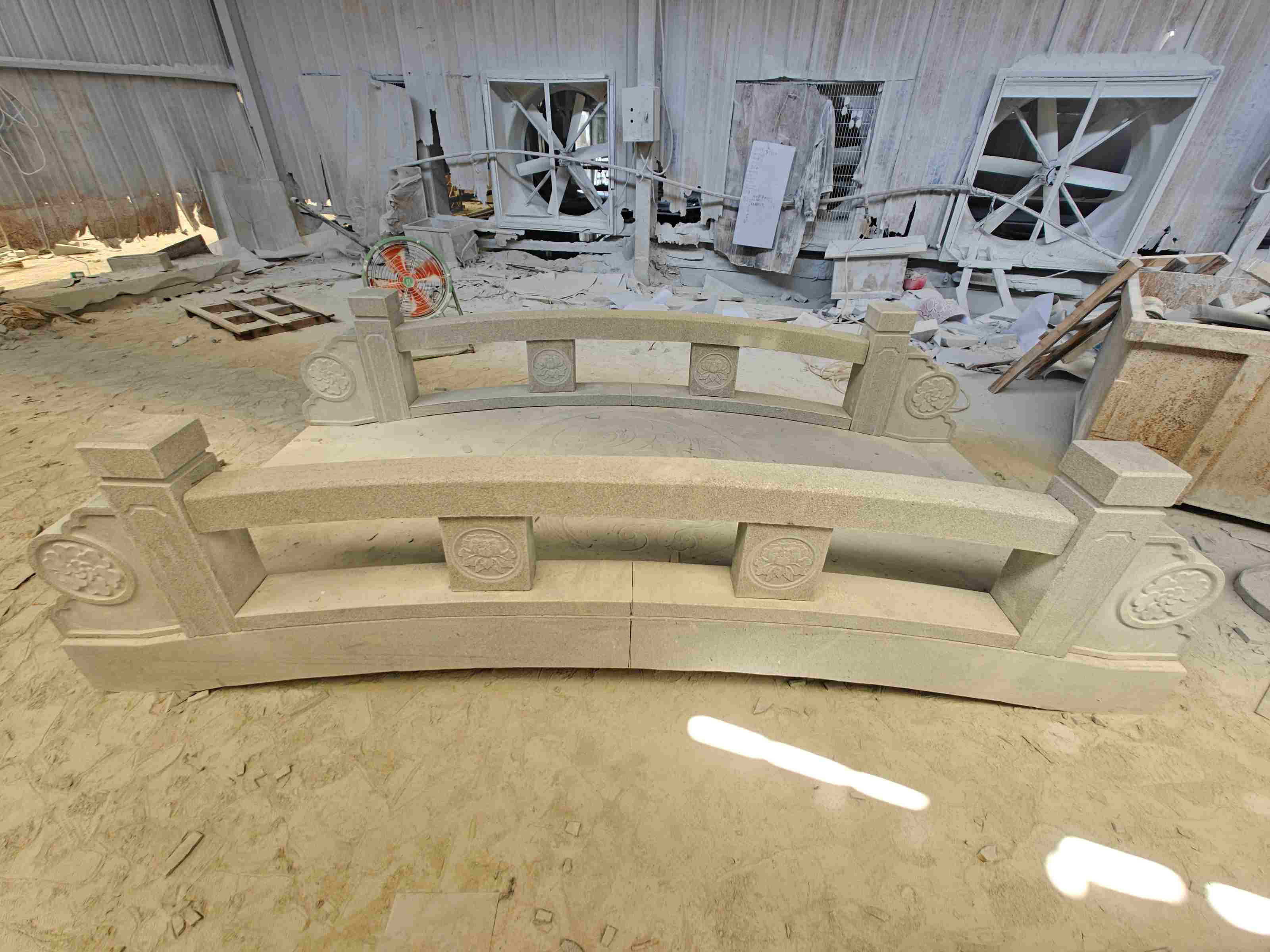 济南 芝麻灰花岗岩异形加工-拱桥，石桥