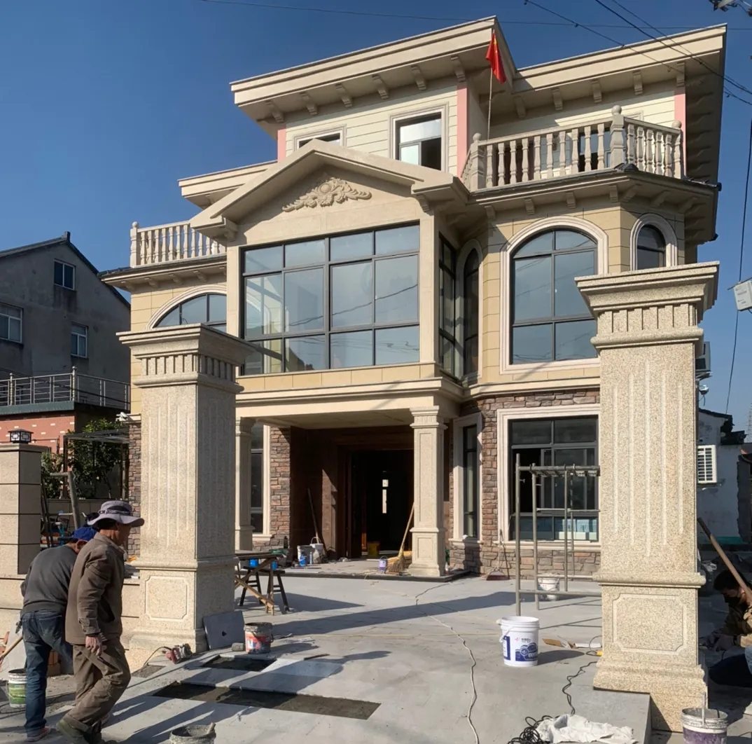 济南 黄金麻花岗岩荔枝面别墅外墙干挂私家专属