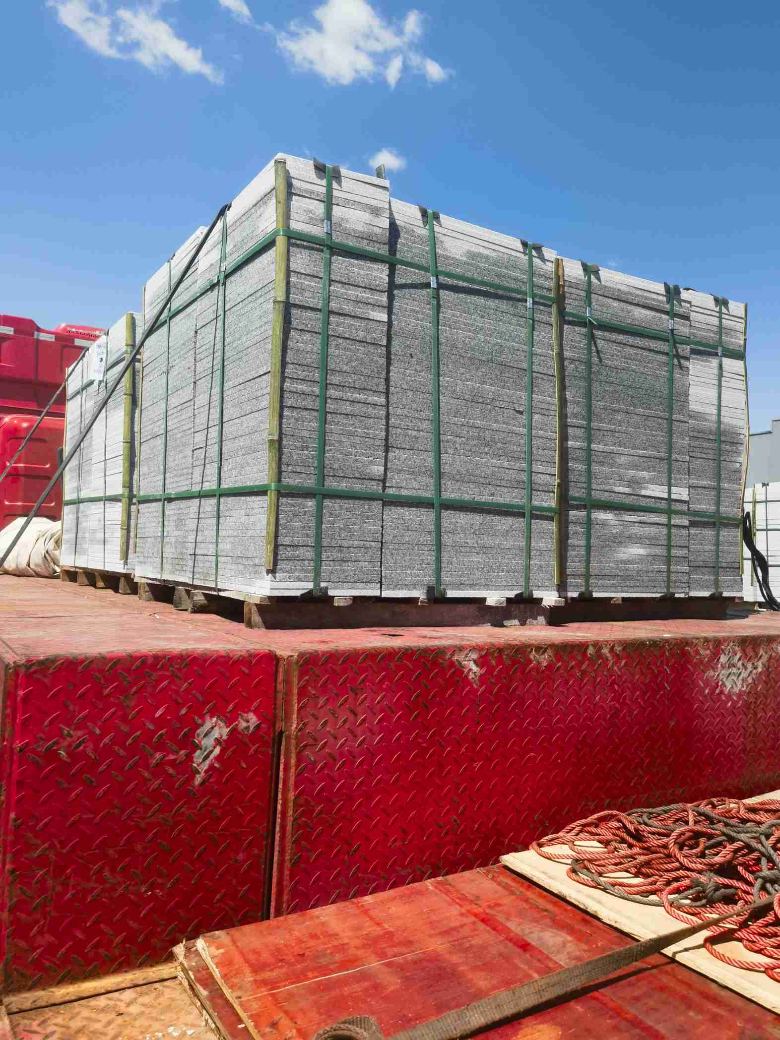 济南 芝麻白火烧规格板地铺石300*600/600*600