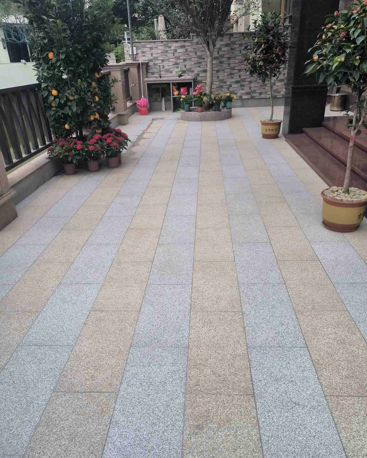 济南 黄金麻白麻荔枝面庭院铺装展示